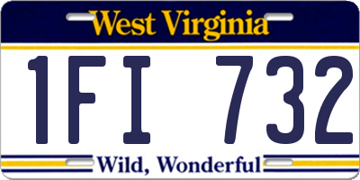 WV license plate 1FI732