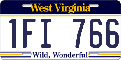 WV license plate 1FI766