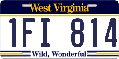 WV license plate 1FI814
