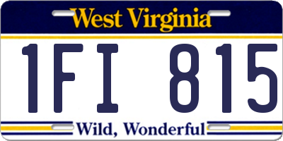 WV license plate 1FI815