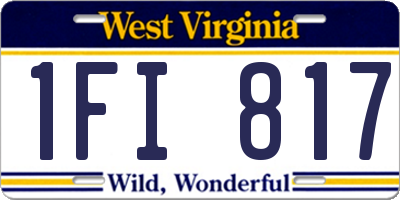 WV license plate 1FI817