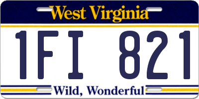 WV license plate 1FI821