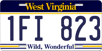 WV license plate 1FI823