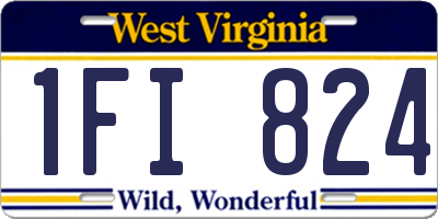 WV license plate 1FI824