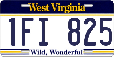 WV license plate 1FI825