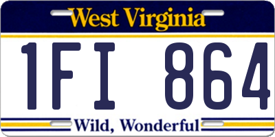 WV license plate 1FI864