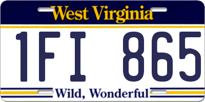 WV license plate 1FI865