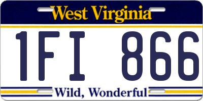 WV license plate 1FI866