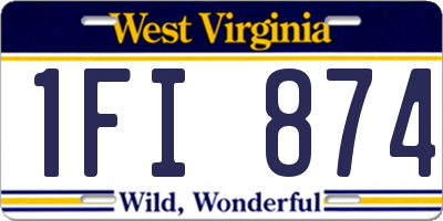 WV license plate 1FI874