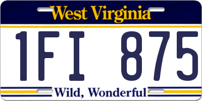 WV license plate 1FI875