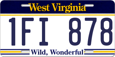 WV license plate 1FI878