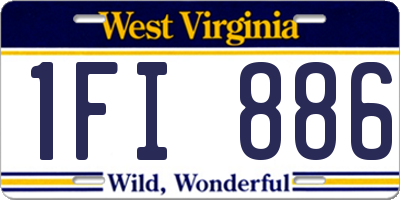 WV license plate 1FI886