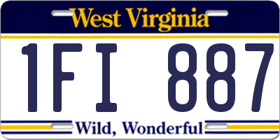 WV license plate 1FI887