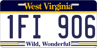 WV license plate 1FI906
