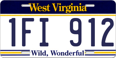 WV license plate 1FI912