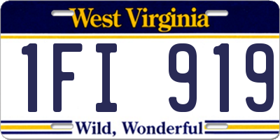 WV license plate 1FI919