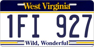 WV license plate 1FI927