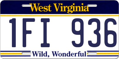 WV license plate 1FI936