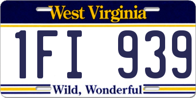 WV license plate 1FI939