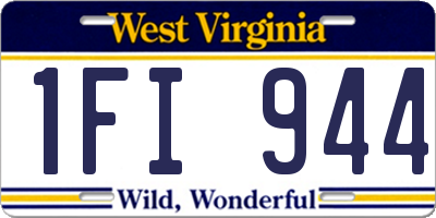 WV license plate 1FI944