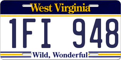 WV license plate 1FI948