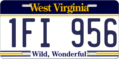 WV license plate 1FI956