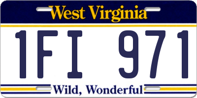 WV license plate 1FI971