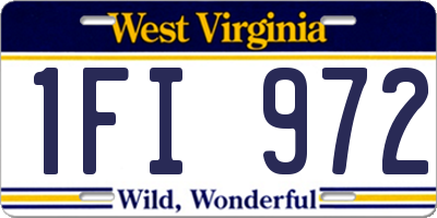 WV license plate 1FI972