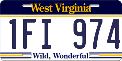 WV license plate 1FI974