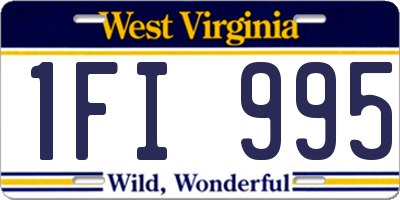 WV license plate 1FI995