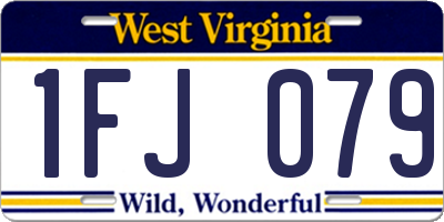 WV license plate 1FJ079