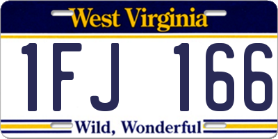 WV license plate 1FJ166