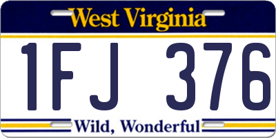 WV license plate 1FJ376