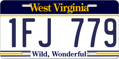 WV license plate 1FJ779