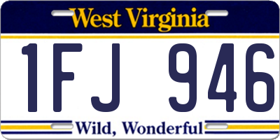 WV license plate 1FJ946