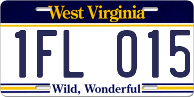 WV license plate 1FL015