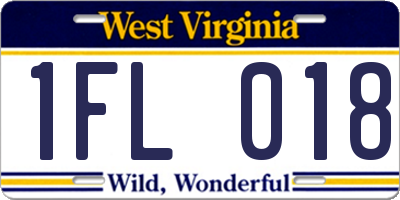 WV license plate 1FL018