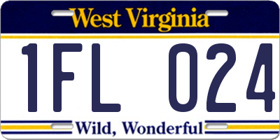 WV license plate 1FL024