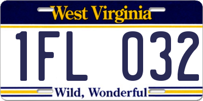 WV license plate 1FL032