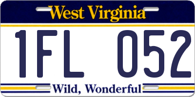WV license plate 1FL052
