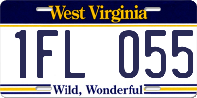 WV license plate 1FL055