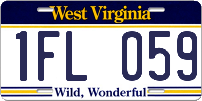 WV license plate 1FL059