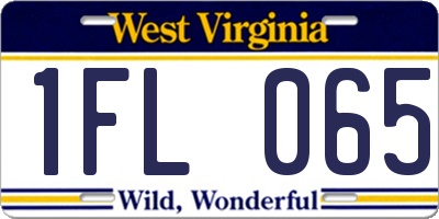 WV license plate 1FL065