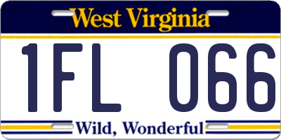 WV license plate 1FL066