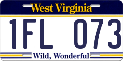 WV license plate 1FL073