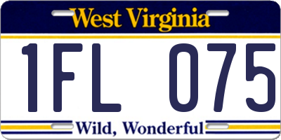 WV license plate 1FL075