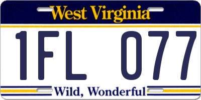 WV license plate 1FL077