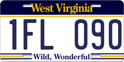 WV license plate 1FL090