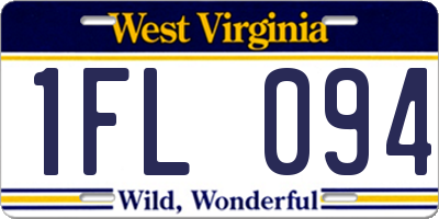 WV license plate 1FL094