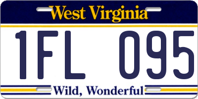 WV license plate 1FL095